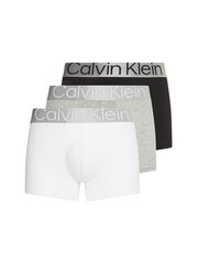 Vīriešu apakšbikses Calvin Klein TRUNK, 3 pāri, baltas/pelēkas/melnas 000NB3130A MPI 45084 цена и информация | Мужские трусы | 220.lv