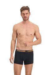 Vīriešu apakšbikses HEAD BASIC BOXER 2 pāri, melnas/zaļas 701202741 015 45865 cena un informācija | Vīriešu apakšbikses | 220.lv