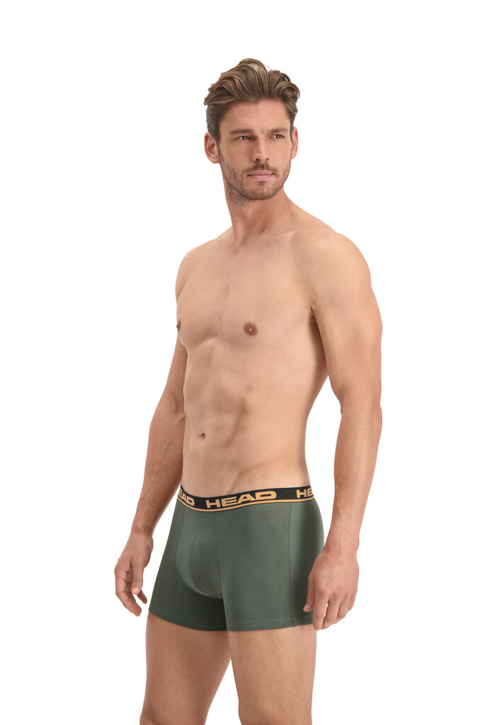 Vīriešu apakšbikses HEAD BASIC BOXER 2 pāri, melnas/zaļas 701202741 015 45865 цена и информация | Vīriešu apakšbikses | 220.lv