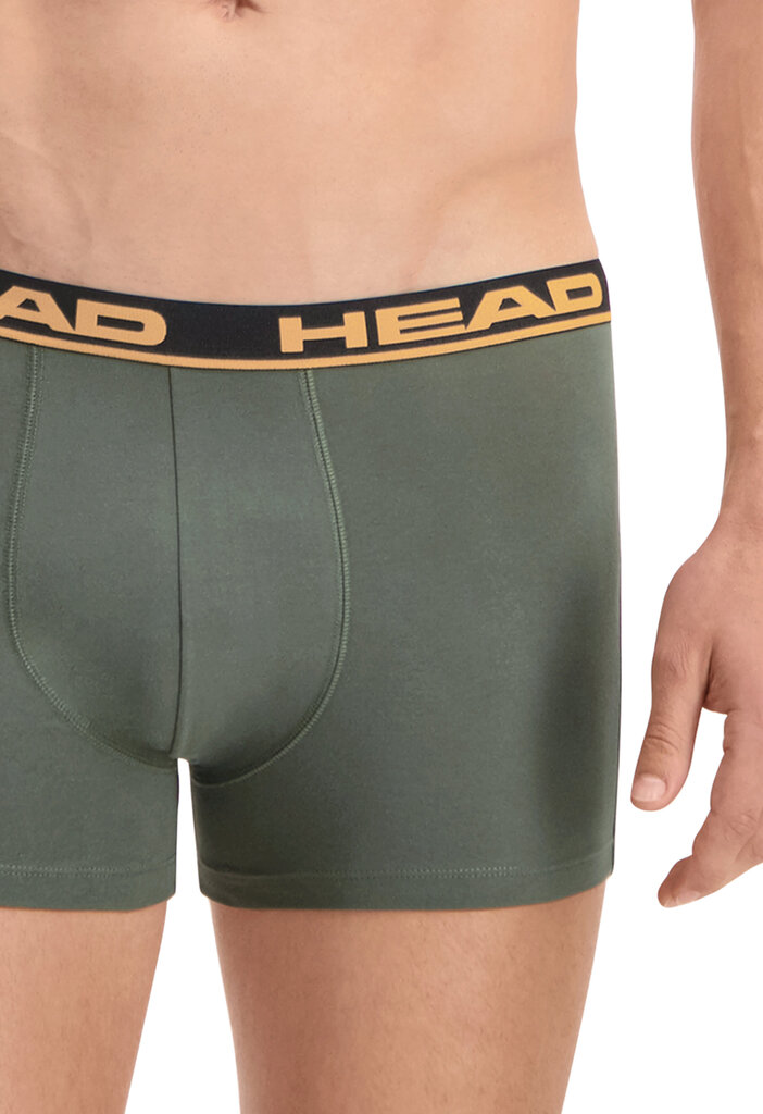 Vīriešu apakšbikses HEAD BASIC BOXER 2 pāri, melnas/zaļas 701202741 015 45865 цена и информация | Vīriešu apakšbikses | 220.lv