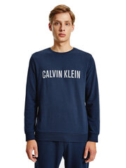 Vīriešu T-krekls Calvin Klein SWEATSHIRT L/S, tumši zils 000NM1960E 8SB 42544 цена и информация | Мужские футболки | 220.lv