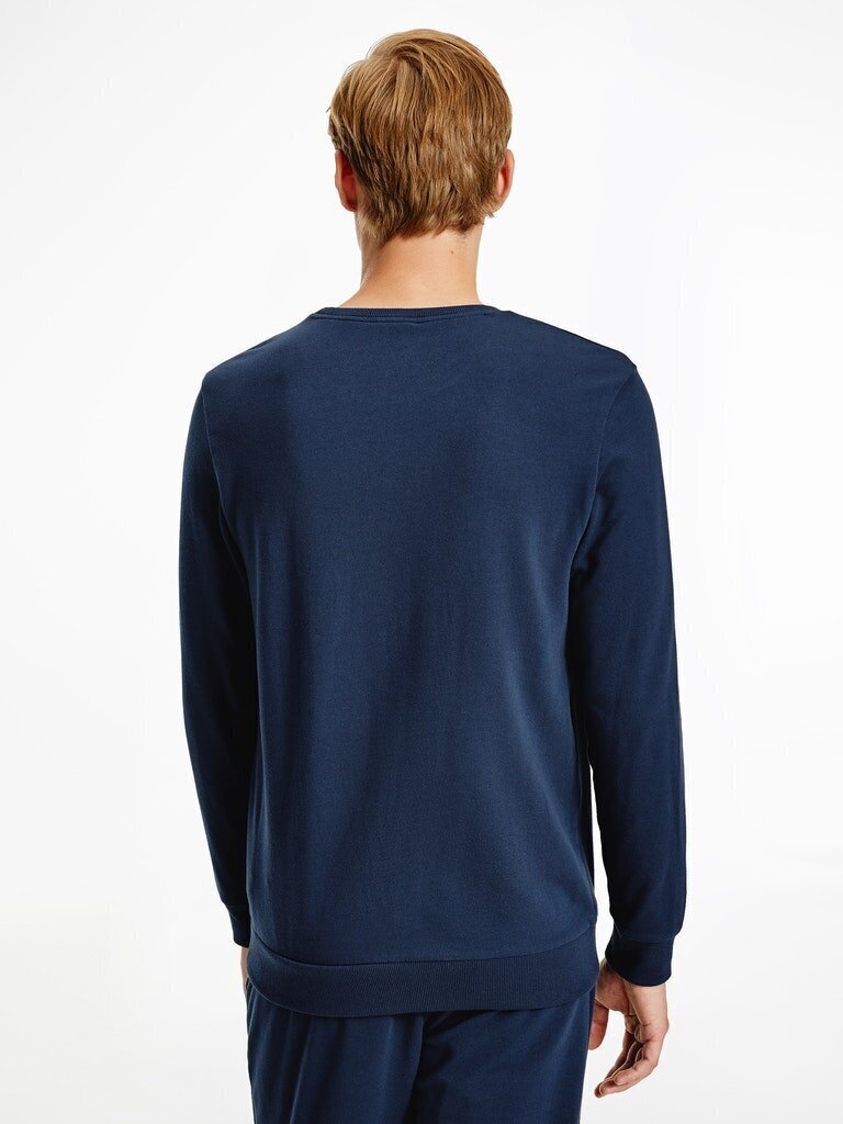 Vīriešu T-krekls Calvin Klein SWEATSHIRT L/S, tumši zils 000NM1960E 8SB 42544 цена и информация | Vīriešu T-krekli | 220.lv