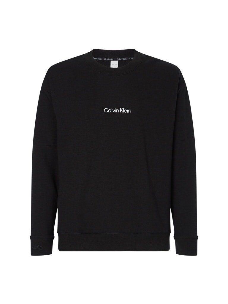 Vīriešu T-krekls Calvin Klein SWEATSHIRT L/S, melns 000NM2172E UB1 42830 cena un informācija | Vīriešu T-krekli | 220.lv