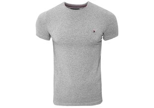 T-krekls vīriešiem TOMMY HILFIGER CORE STRETCH SLIM VNECK TEE, pelēks 0867896625 501 cena un informācija | Vīriešu T-krekli | 220.lv