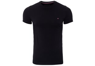 Мужская футболка TOMMY HILFIGER CORE STRETCH SLIM VNECK TEE, черная 0867896625 083 цена и информация | Мужские футболки | 220.lv