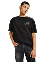 Мужская футболка Tommy Hilfiger T-SHIRT TJM TOMMY SIGNATURE, черная DM0DM12419 BDS 44829 цена и информация | Мужские футболки | 220.lv