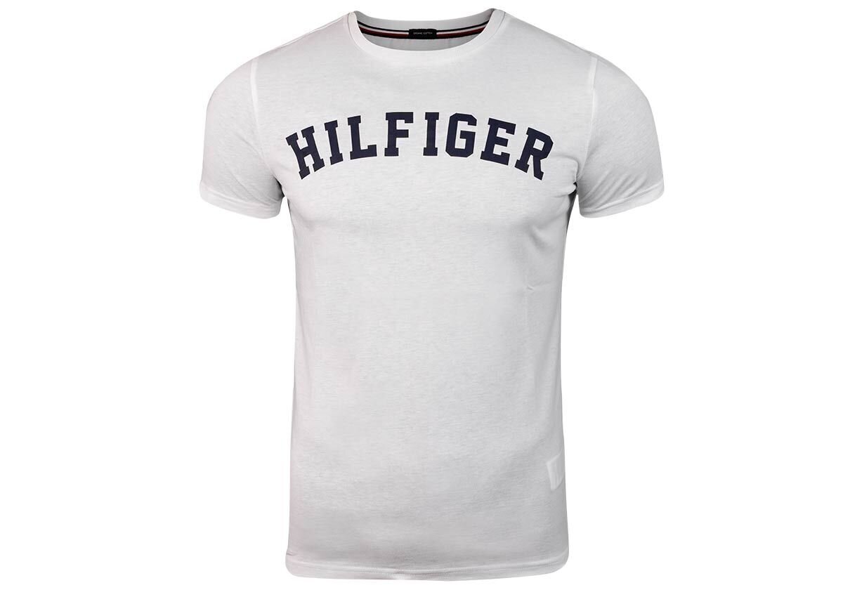 Мужская футболка TOMMY HILFIGER SS TEE LOGO, белая UM0UM00054 100, S цена |  220.lv