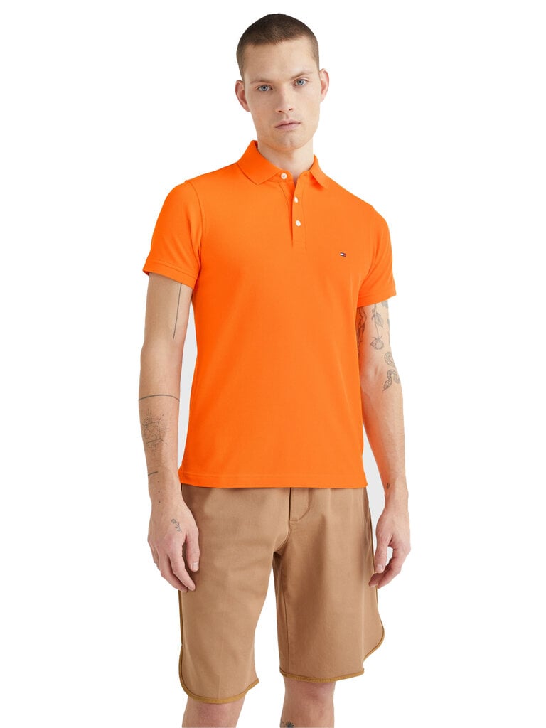 Vīriešu polo krekls TOMMY HILFIGER T-SHIRT 1985 SLIM POLO, oranžs MW0MW17771 SGH 45539 цена и информация | Vīriešu T-krekli | 220.lv