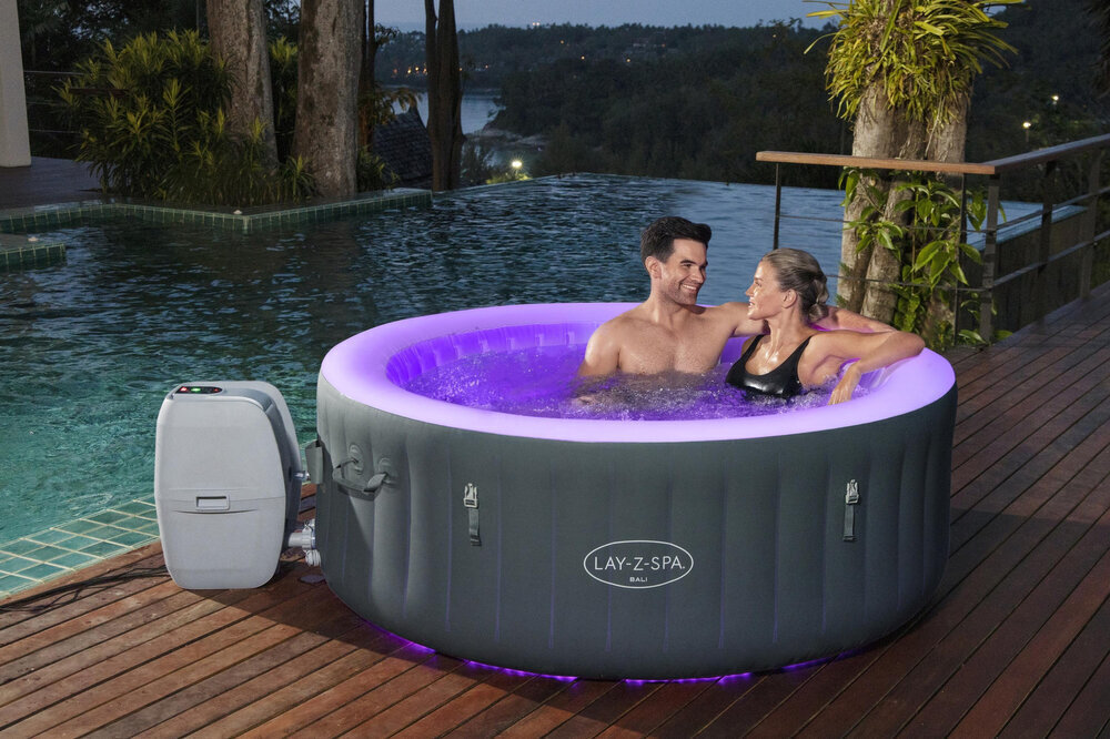 Bestway džakuzi "Lay-Z-Spa BALI" ar LED, 4 personām cena un informācija | Baseini | 220.lv