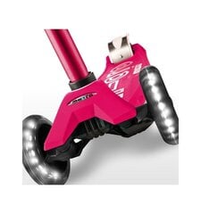 Trīsriteņu skrejritenis, Micro Maxi Deluxe LED Pink цена и информация | Самокаты | 220.lv