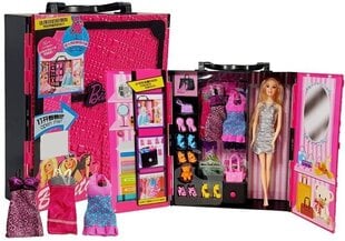 Lelle ar skapi un aksesuāriem Lean Toys cena un informācija | Rotaļlietas meitenēm | 220.lv