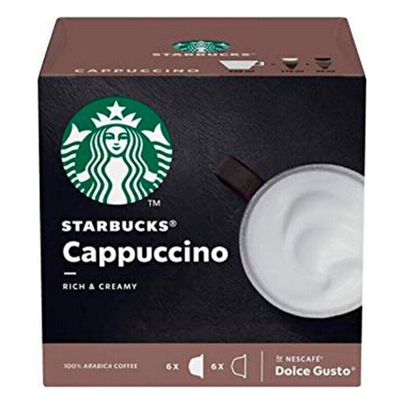 Kafijas kapsulas Starbucks Cappuccino (12 gab.) цена и информация | Kafija, kakao | 220.lv