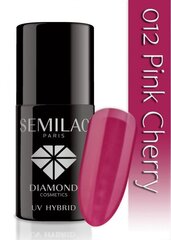 Ilgstoši noturīga hibrīda nagu laka Semilac 012 Pink Cherry, 7 ml cena un informācija | Nagu lakas, stiprinātāji | 220.lv