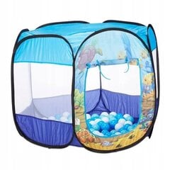 Telts ar bumbiņām bērniem, zila cena un informācija | Bērnu rotaļu laukumi, mājiņas | 220.lv