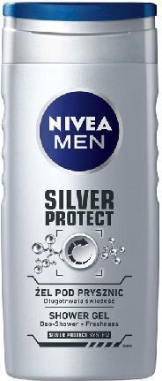 Dušas želeja vīriešiem NIVEA MEN SILVER PROTECT, 250ml cena un informācija | Dušas želejas, eļļas | 220.lv