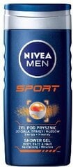 Гель для душа nivea men 250мл sport для мужчин цена и информация | Масла, гели для душа | 220.lv