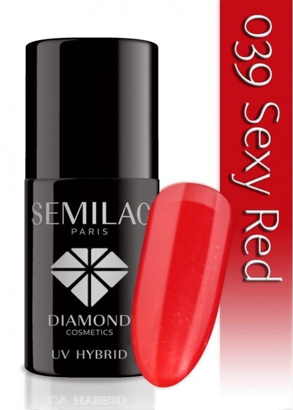 Hibrīda nagu laka Semilac 039 Sexy Red, 7 ml cena un informācija | Nagu lakas, stiprinātāji | 220.lv