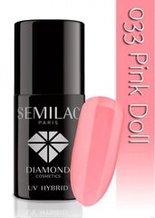 Hibrīda nagu laka Semilac 033 Pink Doll, 7 ml cena un informācija | Nagu lakas, stiprinātāji | 220.lv