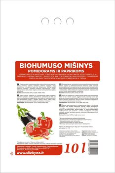 Vermikomposta maisījums tomātiem un pipariem, 10 l cena un informācija | Grunts, zeme, kūdra, komposts | 220.lv