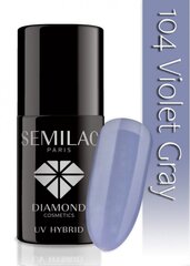 Hibrīda nagu laka Semilac 104 Violet Gray, 7 ml цена и информация | Лаки для ногтей, укрепители | 220.lv