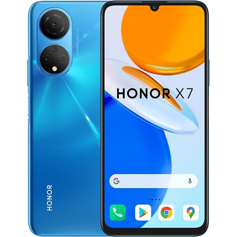 Honor X7, 128GB, Dual SIM Ocean Blue цена и информация | Mobilie telefoni | 220.lv