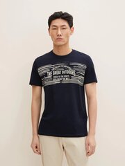 Мужская футболка Tom Tailor 1030054*10668, тёмно-синяя 4064606839828 цена и информация | Мужские футболки | 220.lv