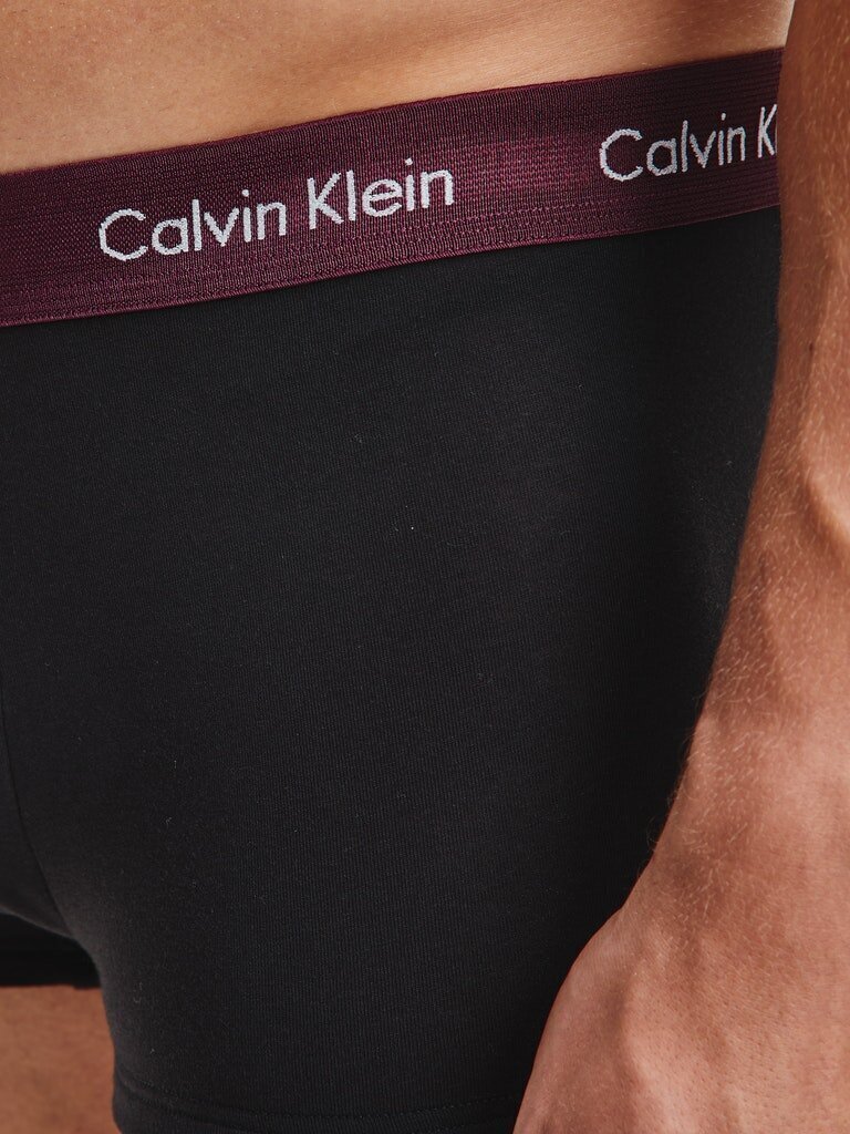 Vīriešu apakšbikses Calvin Klein LOW RISE TRUNK, 3 gab, melnas 0000U2664G WHX 42856 cena un informācija | Vīriešu apakšbikses | 220.lv