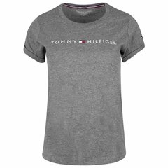 Sieviešu T-krekls Tommy Hilfiger RN TEE SS LOGO, pelēks UW0UW01618 PJA 42902 cena un informācija | T-krekli sievietēm | 220.lv