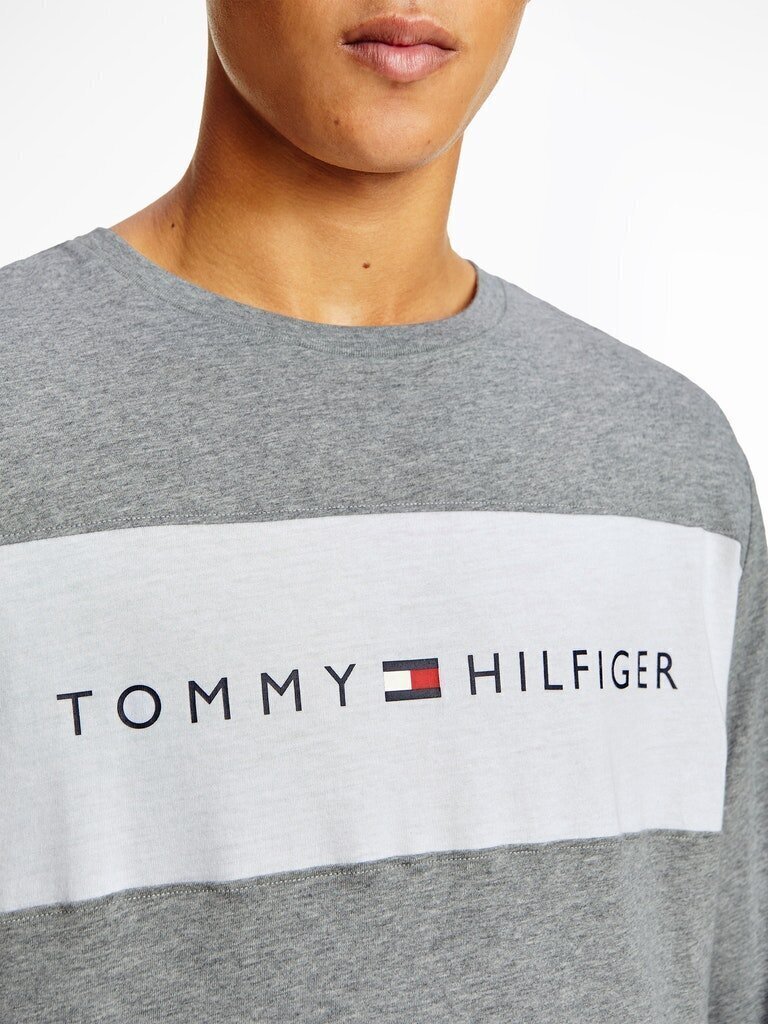 Vīriešu T-krekls TOMMY HILFIGER CN SS TEE LOGO FLAG, pelēks UM0UM01906 P4A 42450 cena un informācija | Vīriešu T-krekli | 220.lv