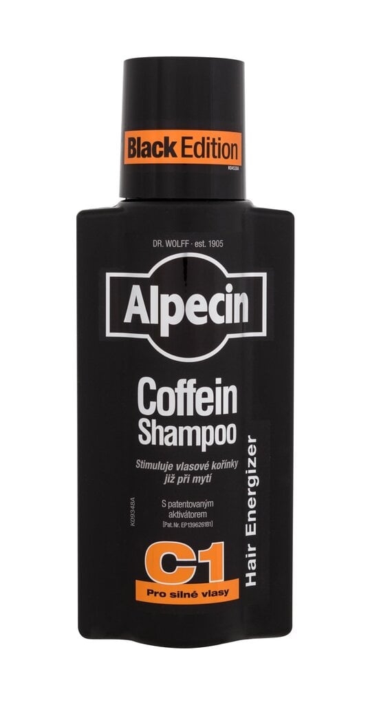 Matu šampūns vīriešiem Alpecin Coffein C1 Black Edition, 250 ml cena un informācija | Šampūni | 220.lv