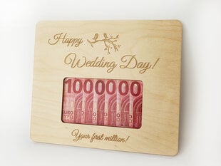 Подарочная рамка для денег на свадьбу “Миллион” цена и информация | Другие оригинальные подарки | 220.lv