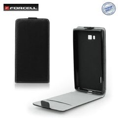 Forcell Flexi Slim Flip Samsung A500 Galaxy A5 вертикальная книжка-чехол в силиконовом корпусе Черный цена и информация | Чехлы для телефонов | 220.lv