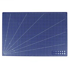 Коврик для резки А3 42x30 см, синий цена и информация | Инструменты для обработки кожи | 220.lv