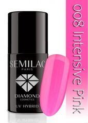 Стойкий гибридный лак для ногтей Semilac, 008 Intensive Pink, 7мл цена и информация | Лаки для ногтей, укрепители | 220.lv