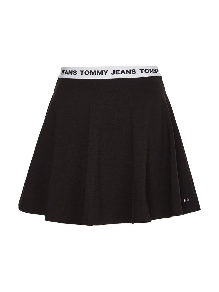 Svārki Tommy Hilfiger TJW LOGO WB MINI CIRCLE SKIRT, melni DW0DW12968 BDS 45702 цена и информация | Svārki | 220.lv