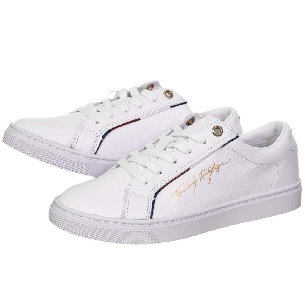 Sieviešu sporta apavi Tommy Hilfiger SIGNATURE SNEAKER, balti, FW0FW06322 YBR 43344 цена и информация | Sporta apavi sievietēm | 220.lv