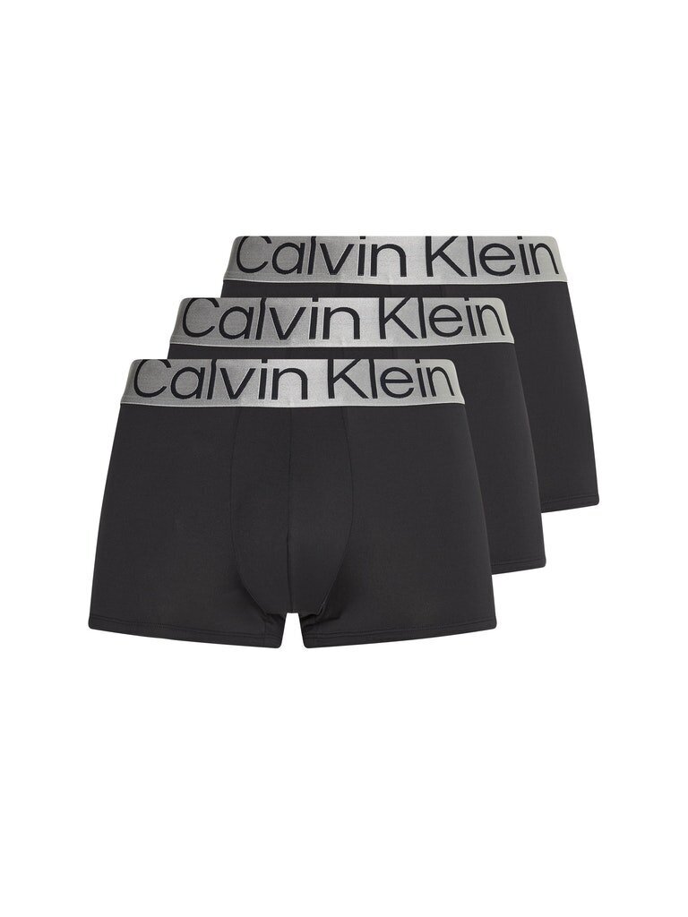 Apakšbikses vīriešiem Calvin Klein LOW RISE TRUNK 3 pāri, melnas 000NB3074A 7V1 45186 цена и информация | Vīriešu apakšbikses | 220.lv