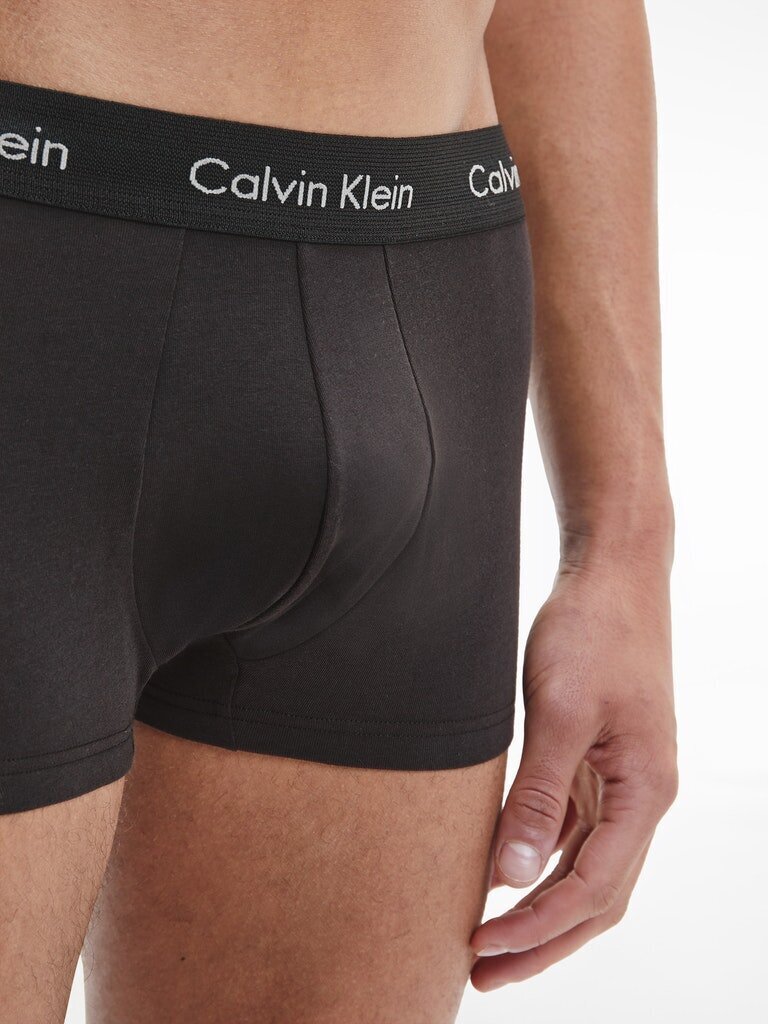 Apakšbikses vīriešiem Calvin Klein LOW RISE TRUNK 3 pāri, melnas 0000U2664G 1TT 45090 cena un informācija | Vīriešu apakšbikses | 220.lv