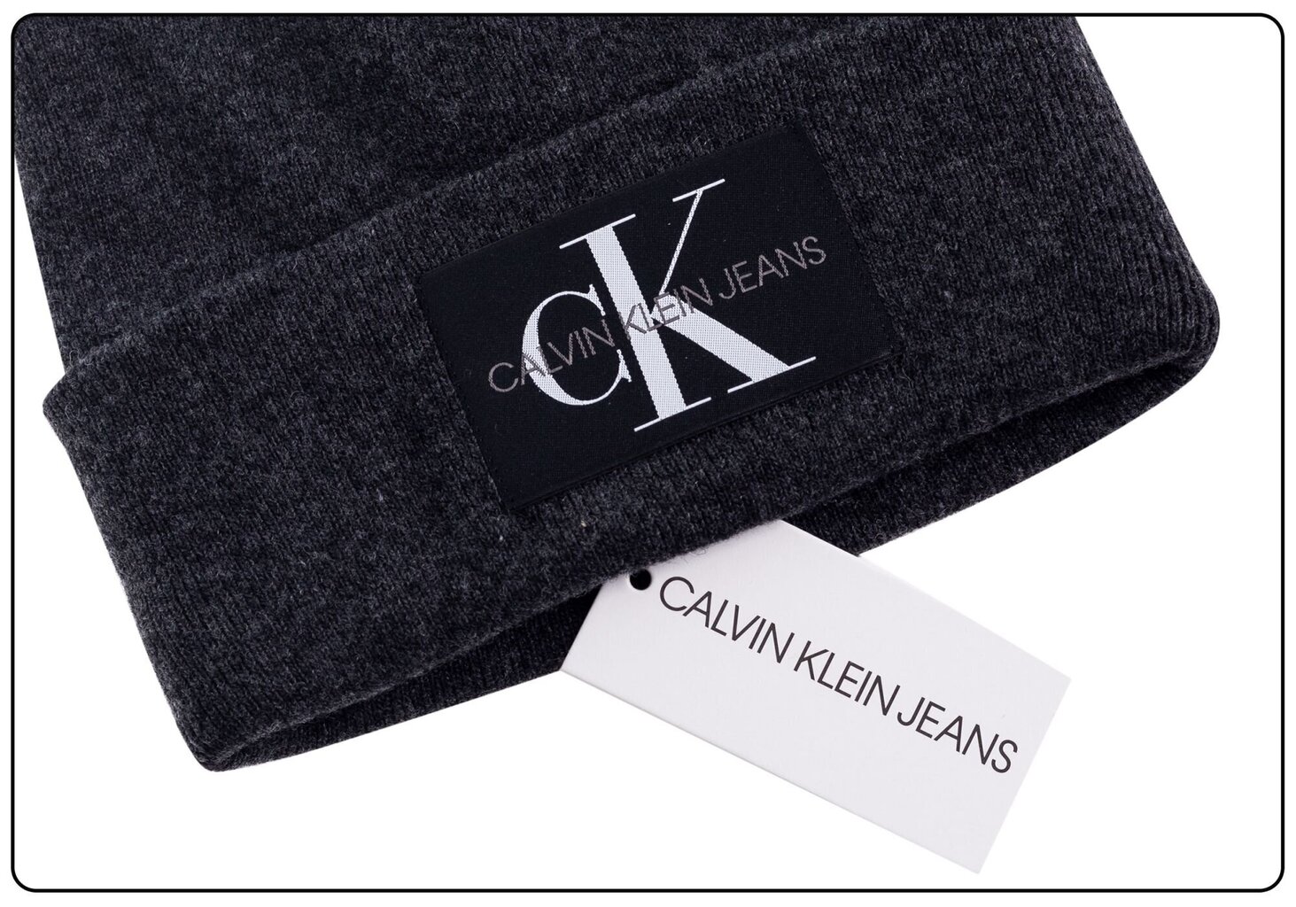 Ziemas cepure vīriešiem Calvin Klein BEANIE, grafīta krāsā K50K506246 PCX 36725 cena un informācija | Vīriešu cepures, šalles, cimdi | 220.lv