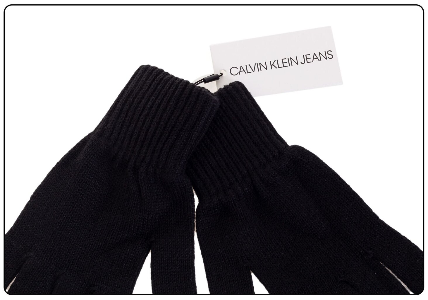 Vīriešu cimdi Calvin Klein rudens/ziemas KNITTED MONOGRAM GLOVES BLACK K50K506447 BDS 36761 cena un informācija | Vīriešu cepures, šalles, cimdi | 220.lv