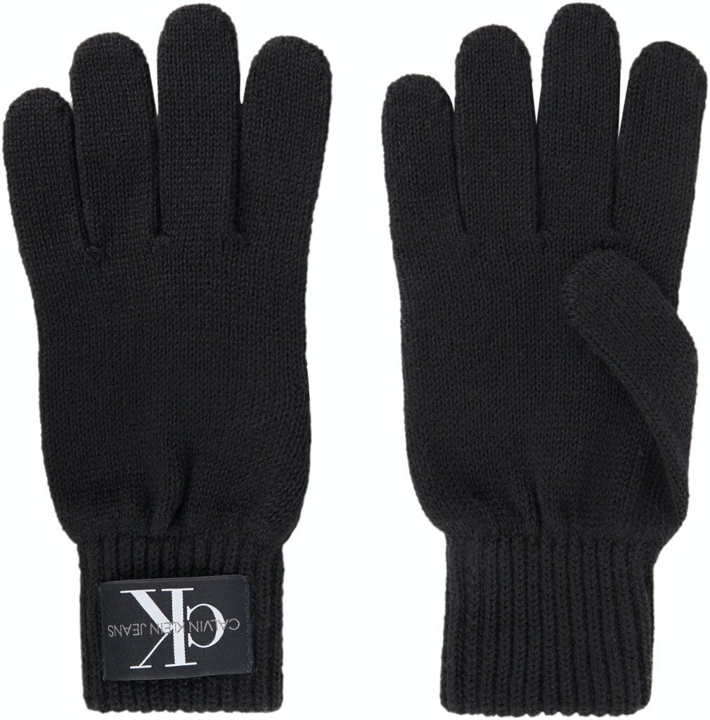 Vīriešu cimdi Calvin Klein rudens/ziemas KNITTED MONOGRAM GLOVES BLACK K50K506447 BDS 36761 cena un informācija | Vīriešu cepures, šalles, cimdi | 220.lv