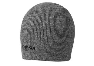 Vīriešu ziemas cepure Calvin Klein BASIC WOOL NO FOLD BEANIE GREY K50K507444 PC9 36947 цена и информация | Мужские шарфы, шапки, перчатки | 220.lv