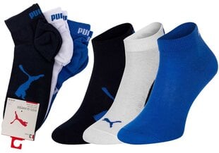 Носки Puma, 3 пары, черные/белые/синие 907961 03 42668 цена и информация | Носки, колготки для мальчиков | 220.lv