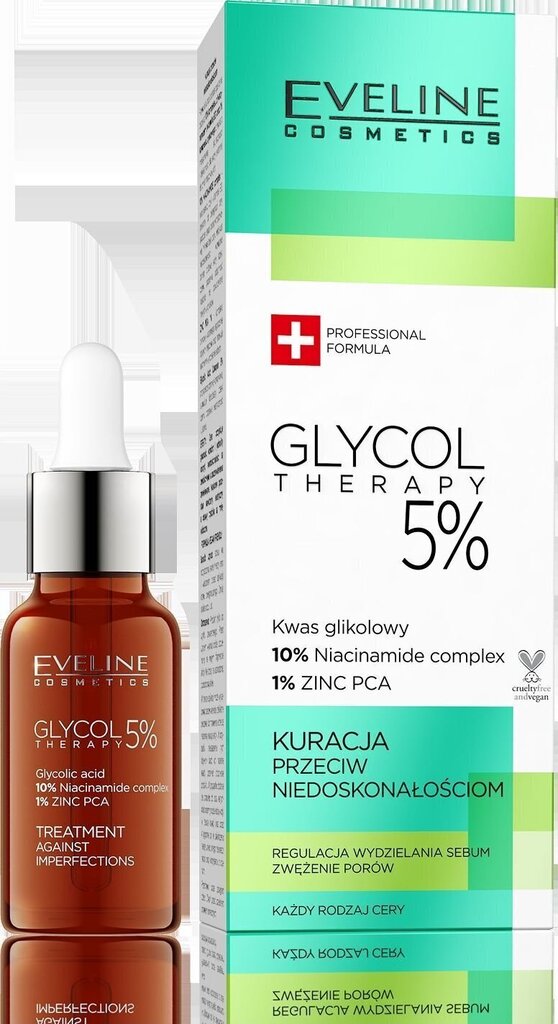 Eveline Glycol Therapy 5% 18ml цена и информация | Serumi sejai, eļļas | 220.lv