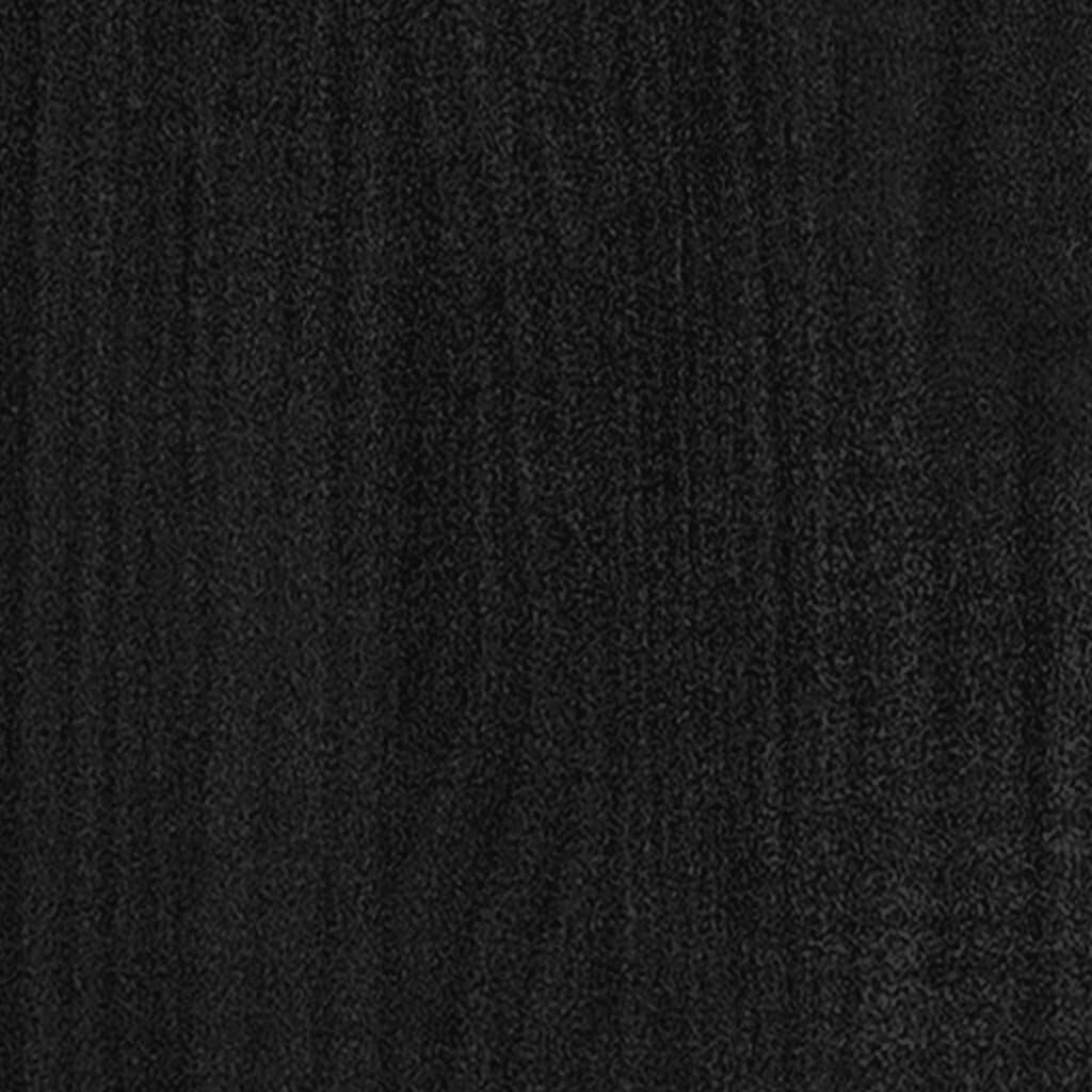 vidaXL 4-līmeņu grāmatu plaukts, melns, 40x30x140 cm, priedes koks цена и информация | Plaukti | 220.lv