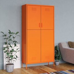 vidaXL skapis, 90x50x180 cm, tērauds, oranžs cena un informācija | Skapji | 220.lv