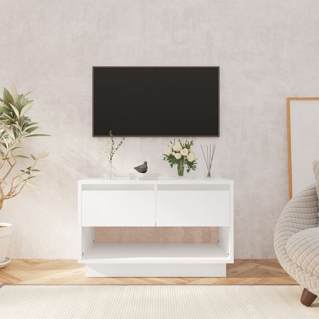 vidaXL TV skapītis, balts, 70x41x44 cm, skaidu plāksne cena un informācija | TV galdiņi | 220.lv