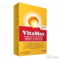 VITAMAX Q10, капсулы, 30 шт. цена и информация | Витамины, пищевые добавки, препараты для хорошего самочувствия | 220.lv