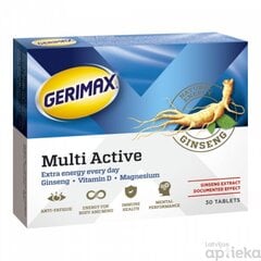 Uztura bagātinātājs Gerimax Multi Active, 30 tabletes cena un informācija | Vitamīni, preparāti, uztura bagātinātāji labsajūtai | 220.lv