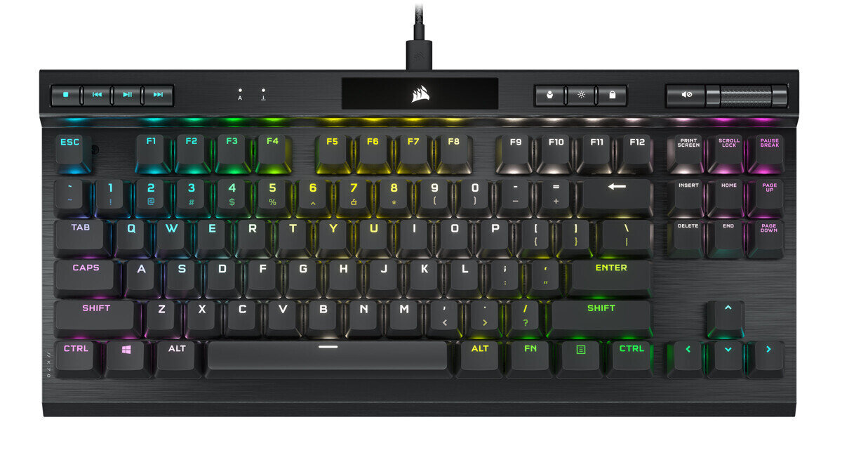 Corsair K70 RGB TKL Champion sērijas mehāniskā spēļu tastatūra cena un informācija | Klaviatūras | 220.lv